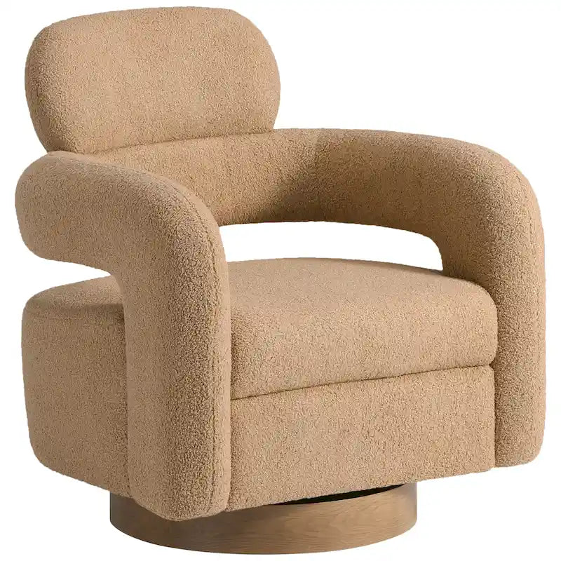 Fauteuil pivotant Sherpa de 74 cm de large