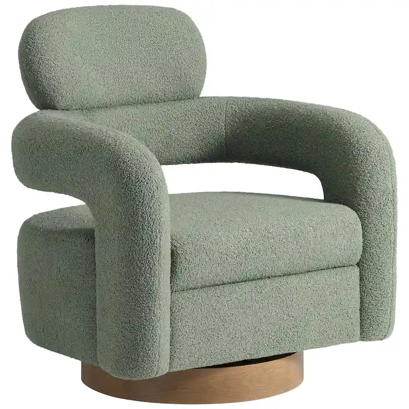 Fauteuil pivotant Sherpa de 74 cm de large