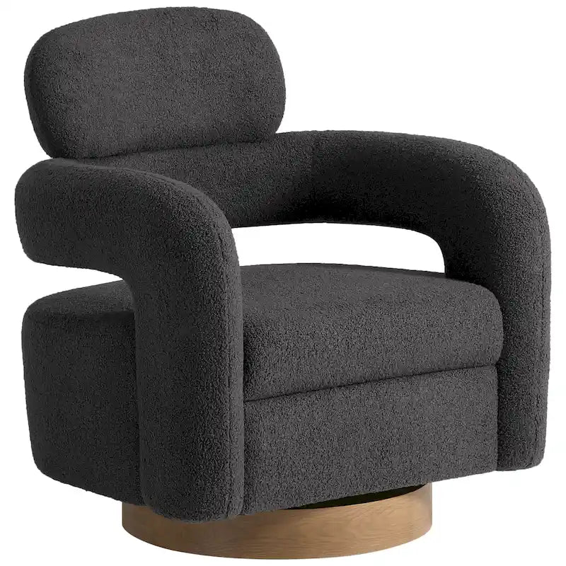 Fauteuil pivotant Sherpa de 74 cm de large