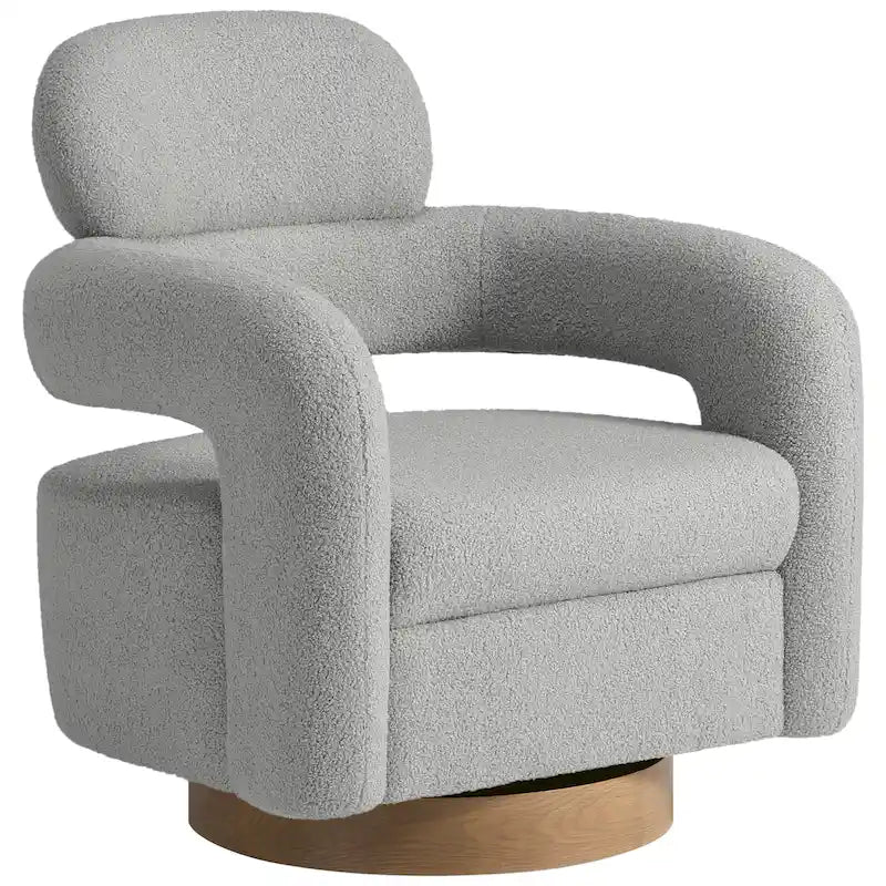 Fauteuil pivotant Sherpa de 74 cm de large