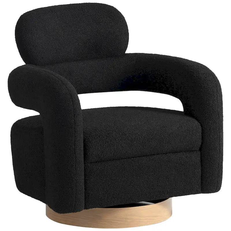 Fauteuil pivotant Sherpa de 74 cm de large