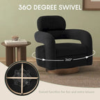 Fauteuil pivotant Sherpa de 74 cm de large