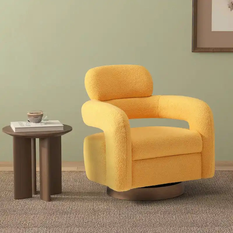 Fauteuil pivotant Sherpa de 74 cm de large
