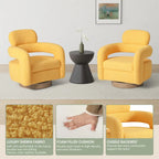 Fauteuil pivotant Sherpa de 74 cm de large