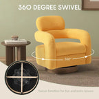 Fauteuil pivotant Sherpa de 74 cm de large