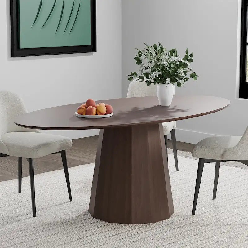 Table de salle à manger ovale de 170 cm pour 6 personnes – 3 options de couleur, 170x85x79 cm