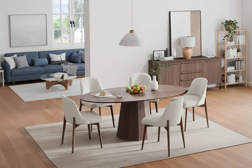 Table de salle à manger ovale de 170 cm pour 6 personnes – 3 options de couleur, 170x85x79 cm