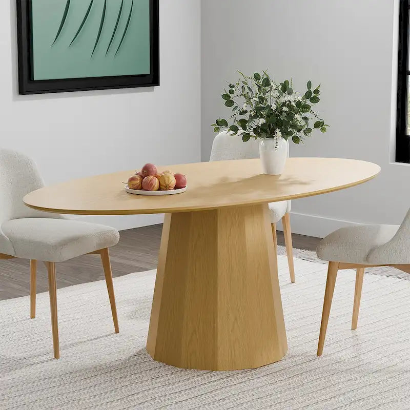 Table de salle à manger ovale de 170 cm pour 6 personnes – 3 options de couleur, 170x85x79 cm