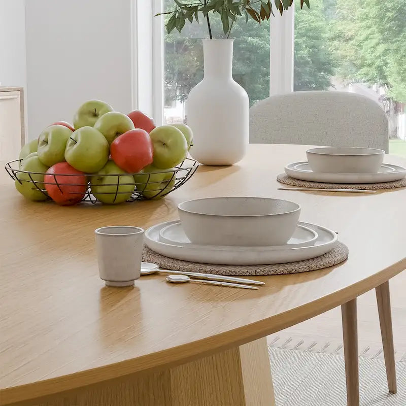 Table de salle à manger ovale de 170 cm pour 6 personnes – 3 options de couleur, 170x85x79 cm