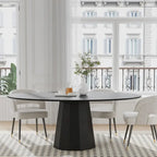 Table de salle à manger ovale de 170 cm pour 6 personnes – 3 options de couleur, 170x85x79 cm
