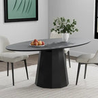 Table de salle à manger ovale de 170 cm pour 6 personnes – 3 options de couleur, 170x85x79 cm