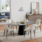 Table de salle à manger ovale de 170 cm pour 6 personnes – 3 options de couleur, 170x85x79 cm