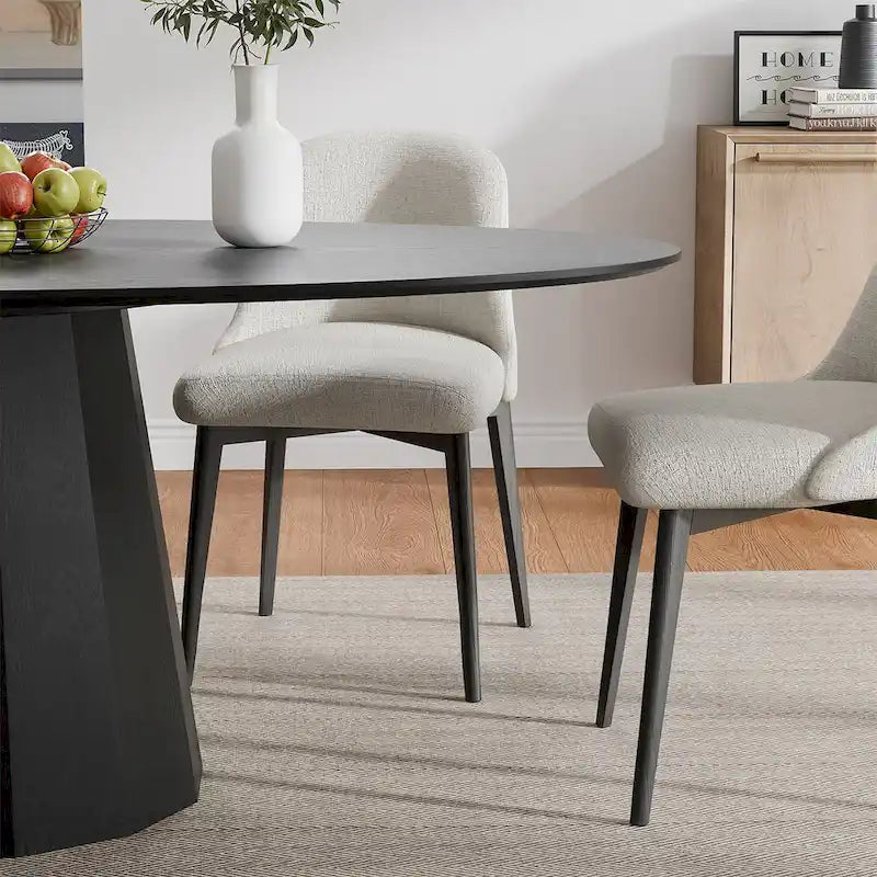 Table de salle à manger ovale de 170 cm pour 6 personnes – 3 options de couleur, 170x85x79 cm