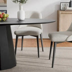 Table de salle à manger ovale de 170 cm pour 6 personnes – 3 options de couleur, 170x85x79 cm