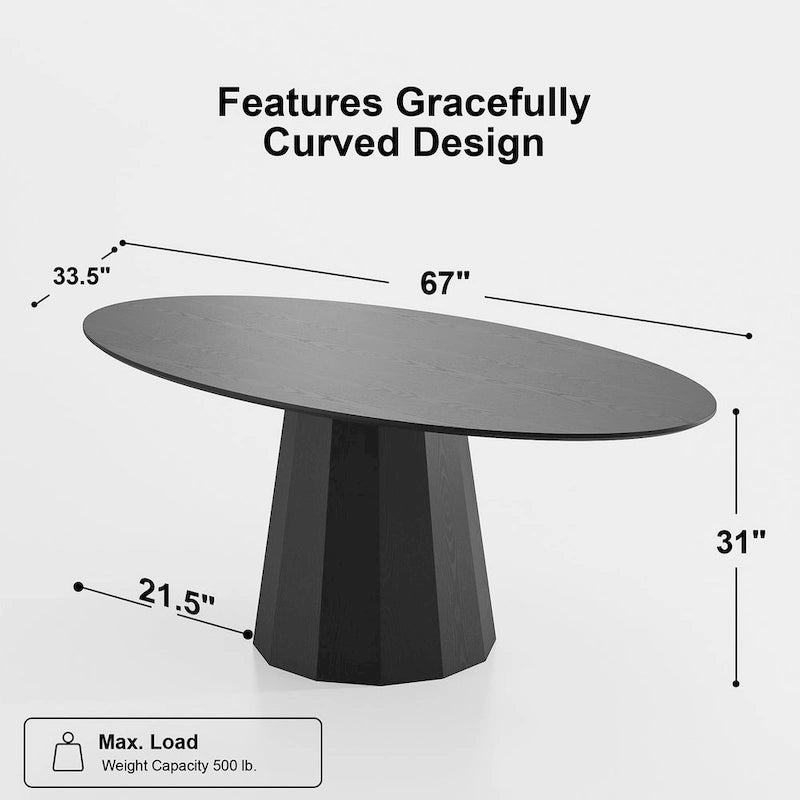 Table de salle à manger ovale de 170 cm pour 6 personnes – 3 options de couleur, 170x85x79 cm