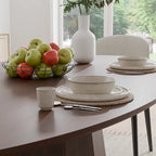 Table de salle à manger ovale de 170 cm pour 6 personnes – 3 options de couleur, 170x85x79 cm