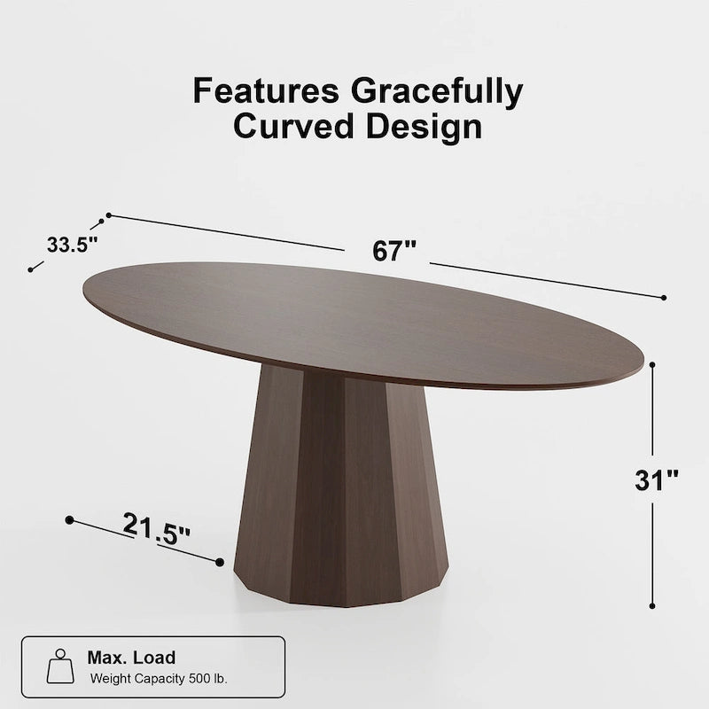 Table de salle à manger ovale de 170 cm pour 6 personnes – 3 options de couleur, 170x85x79 cm