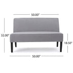 Causeuse en tissu – Canapé moderne à 2 places pour salon