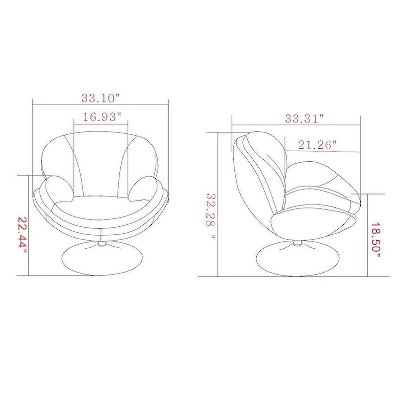 Fauteuil d'appoint décontracté – Tissu kaki