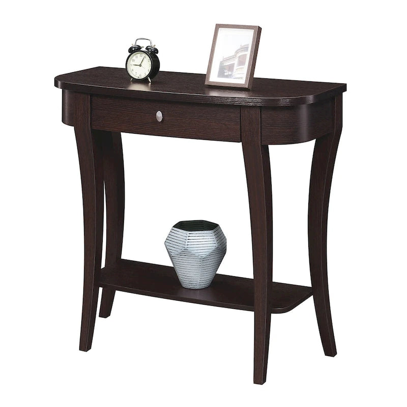 Console slim 1 tiroir avec étagère ouverte