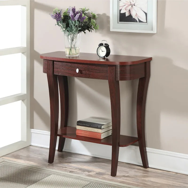 Console slim 1 tiroir avec étagère ouverte