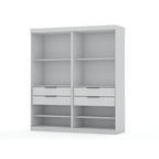 Armoire de chambre moderne à 2 sections – Rangement minimaliste