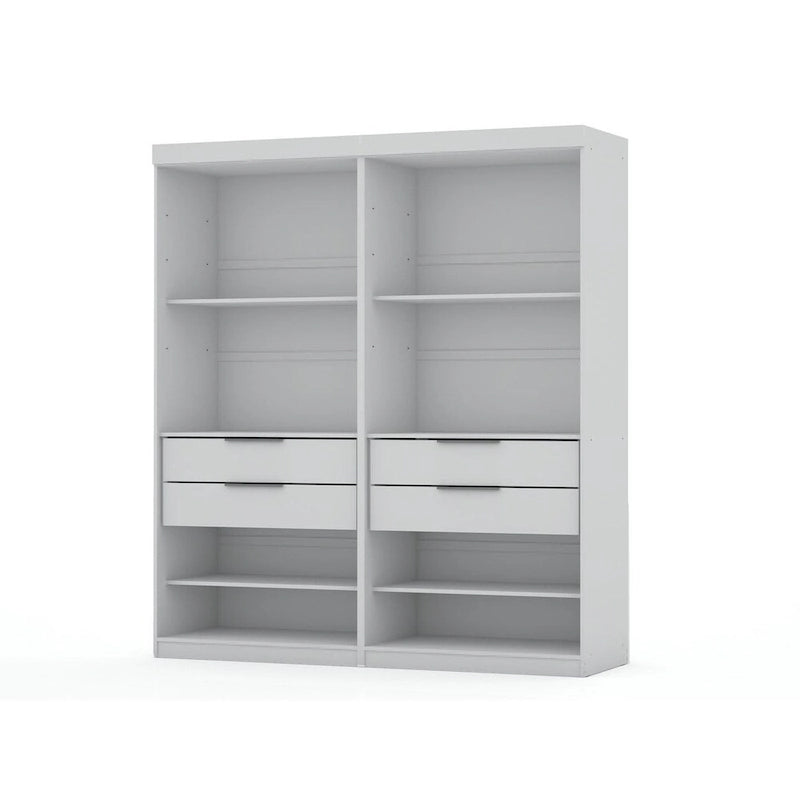 Armoire de chambre moderne à 2 sections – Rangement minimaliste