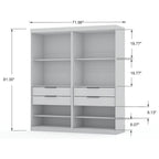 Armoire de chambre moderne à 2 sections – Rangement minimaliste