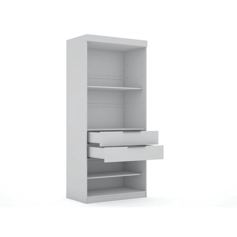 Armoire de chambre moderne à 2 sections – Rangement minimaliste
