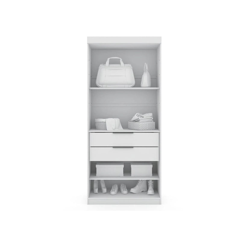 Armoire de chambre moderne à 2 sections – Rangement minimaliste