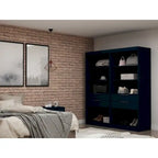 Armoire de chambre moderne à 2 sections – Rangement minimaliste