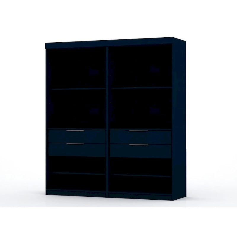 Armoire de chambre moderne à 2 sections – Rangement minimaliste