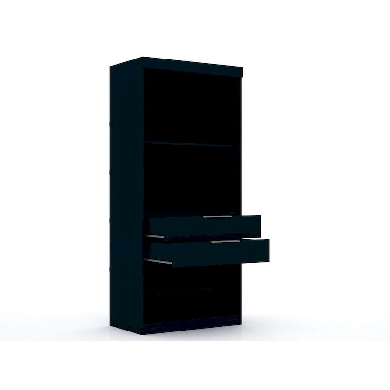 Armoire de chambre moderne à 2 sections – Rangement minimaliste