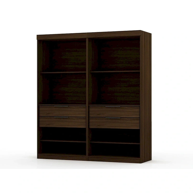 Armoire de chambre moderne à 2 sections – Rangement minimaliste