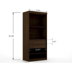 Armoire de chambre moderne à 2 sections – Rangement minimaliste