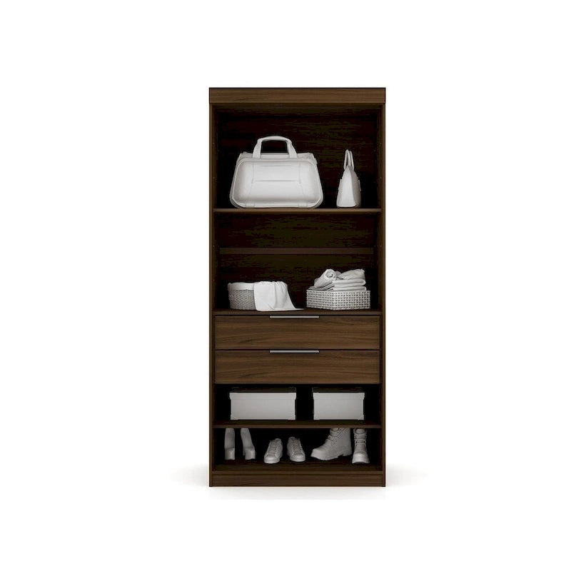Armoire de chambre moderne à 2 sections – Rangement minimaliste