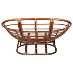 Chaise double Papasan en rotin avec coussin en sergé