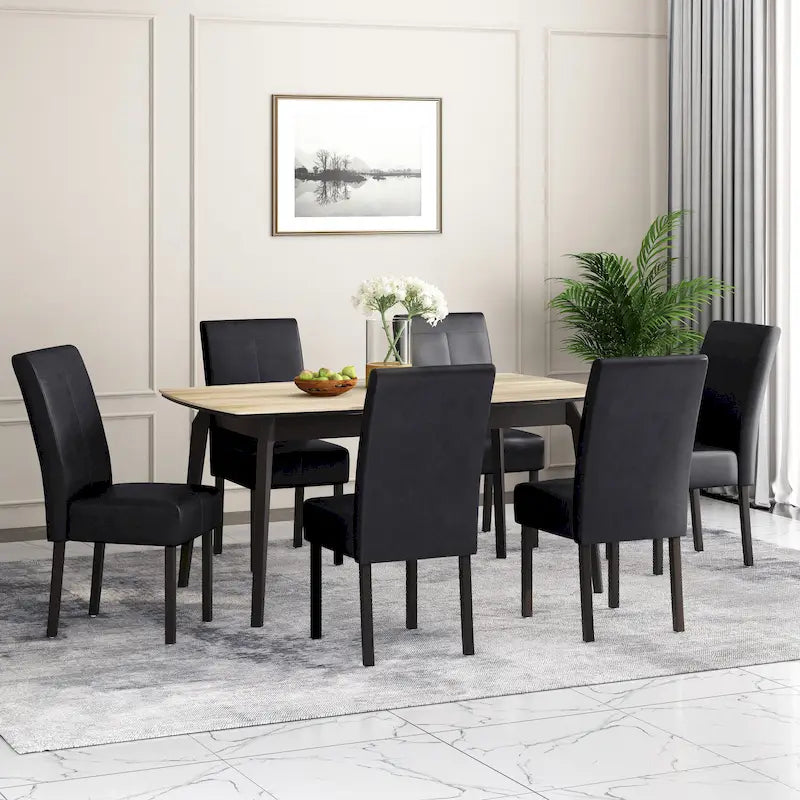 Chaises de salle à manger capitonnées T-Stitch – Lot de 6