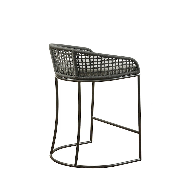 Tabouret de comptoir tissé – Hauteur d'assise 63,5 cm, style bohème naturel