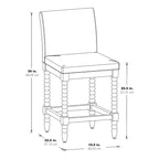 Tabouret de bar 26" à hauteur de comptoir, modèle classique en bois