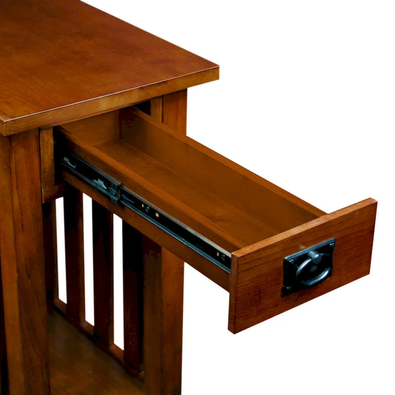 Table d'appoint en bois massif Mission – Table d'appoint d'accent classique
