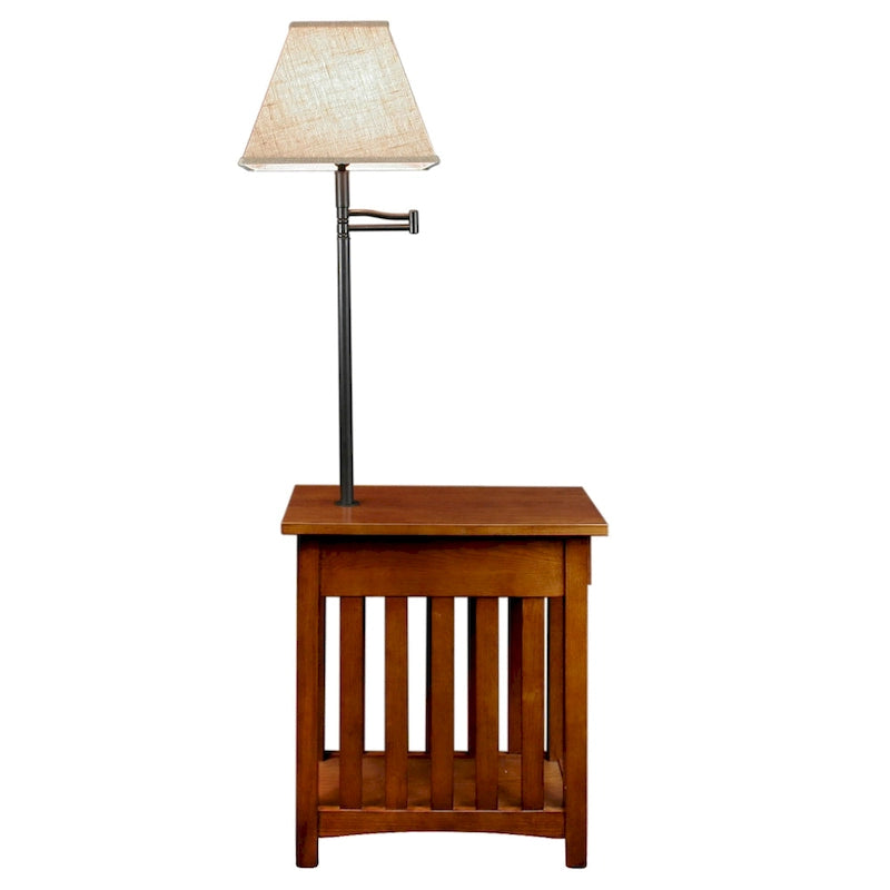 Table d'appoint en bois massif Mission – Table d'appoint d'accent classique