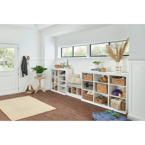 Banc de rangement 3 cubes avec coussin gris – Entrée et chambre à coucher