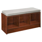 Banc de rangement 3 cubes avec coussin gris – Entrée et chambre à coucher