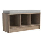 Banc de rangement 3 cubes avec coussin gris – Entrée et chambre à coucher