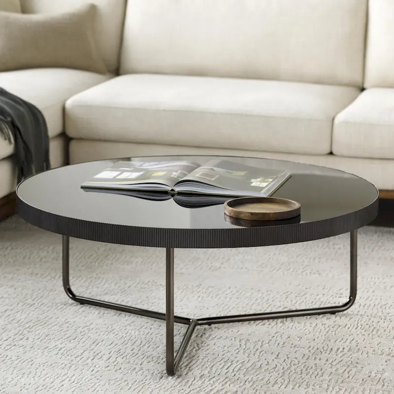 Table Basse Ronde Faite Main – Pièce Maîtresse Artisanale pour Salon