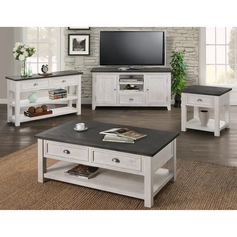 Meuble d'appoint rectangulaire de 71 cm de large – Rangement dissimulé