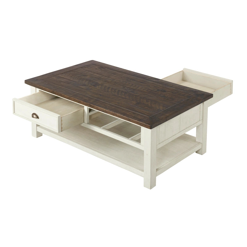 Meuble d'appoint rectangulaire de 71 cm de large – Rangement dissimulé