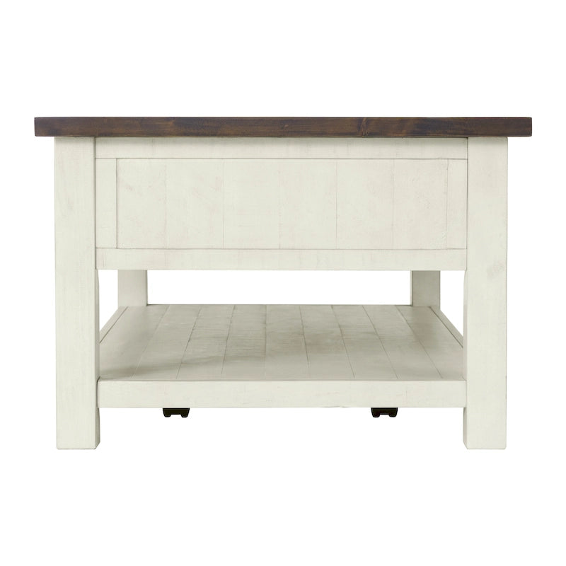 Meuble d'appoint rectangulaire de 71 cm de large – Rangement dissimulé