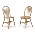 Chaise de salle à manger Windsor à dossier brochettes en bois massif